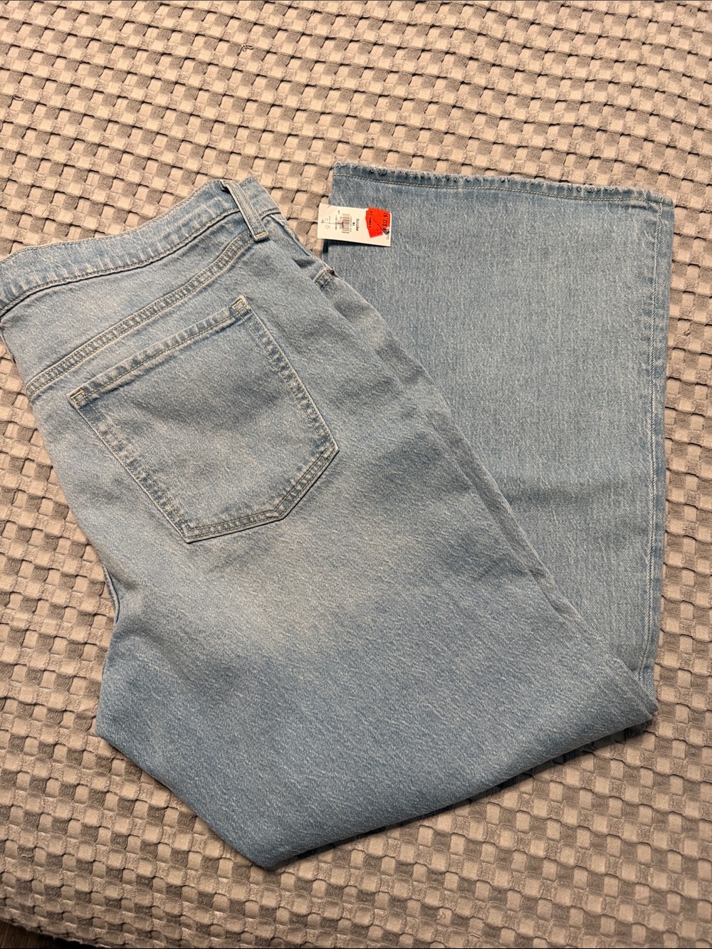 Old Nacy Light Blue Women’s Denim Jeans - Mid- Rise Loose Bootcut 16P